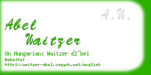 abel waitzer business card